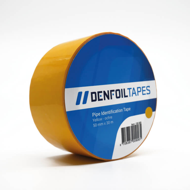 DENFOIL pipe markering selvklæbende tape gul okker