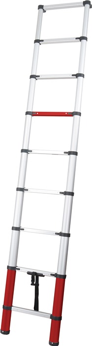 NOW Proff Teleskopstige 2,64 m i Aluminium, 9 trin, Kompakt & Let, 150 kg Belastning