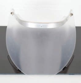 Klart transparant visir til hjelme hvor der skal sidde ørekop Høj temperaturbestandighed ca - 50 c til 135 c polycarbonat visir 500 x 250 mm tykkelse