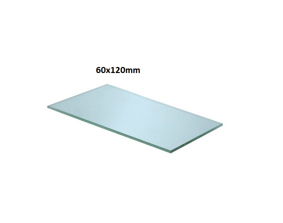 Ydre beskyttelsesglas, lamineret varmebestandigt, transparent 60x120 mm, til bfkbb071 + 18U-BFKHI008