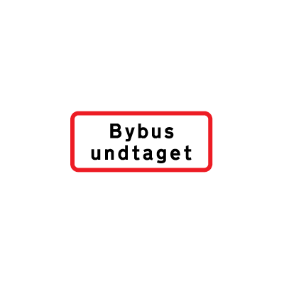 Bybus undtaget UC 20,5 forbudstavle Aluminium 25x50 cm