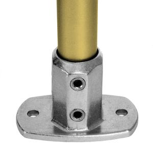 Bund- og rækværksflange - fitting L62 - 42,4 mm, Kee lite alu rørfitting