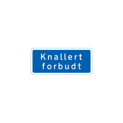 Knallert forbudt UD 21,5 påbudstavle Aluminium 25 x 50 cm 1-sidet