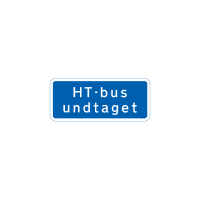 HT-bus undtaget UD 11,4/15 påbudstavle 30 x 70 cm 1-sidet