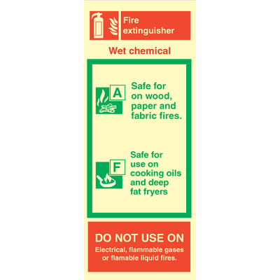 Wet chemical fire blanket 200 x 80 mm Efterlysende plast