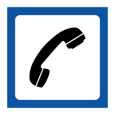 Telefon piktogram 100x100 mm, Selvklæbende