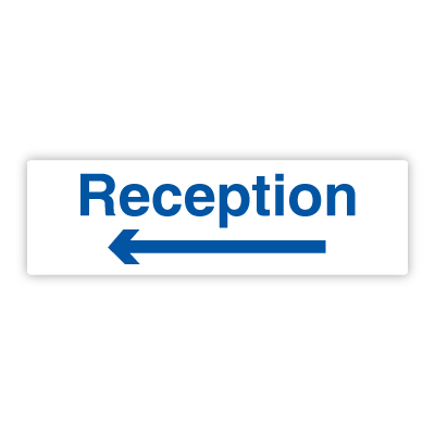 Reception Aluminium 150x500 mm (pil venstre)
