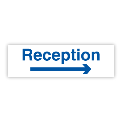 Reception Aluminium 225x800 mm (pil højre)
