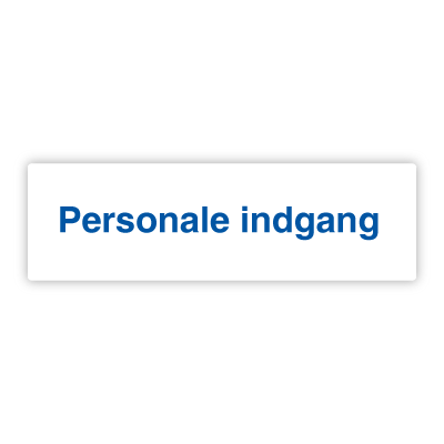 Personaleindgang 120x500 mm (uden pil)