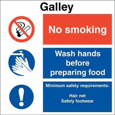 Galley, kombi-skilt, 300 x 300 mm 1 mm plast