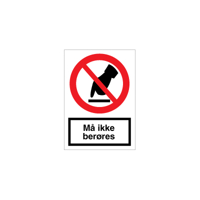 Må ikke berøres 148x105 mm (A6), Plast