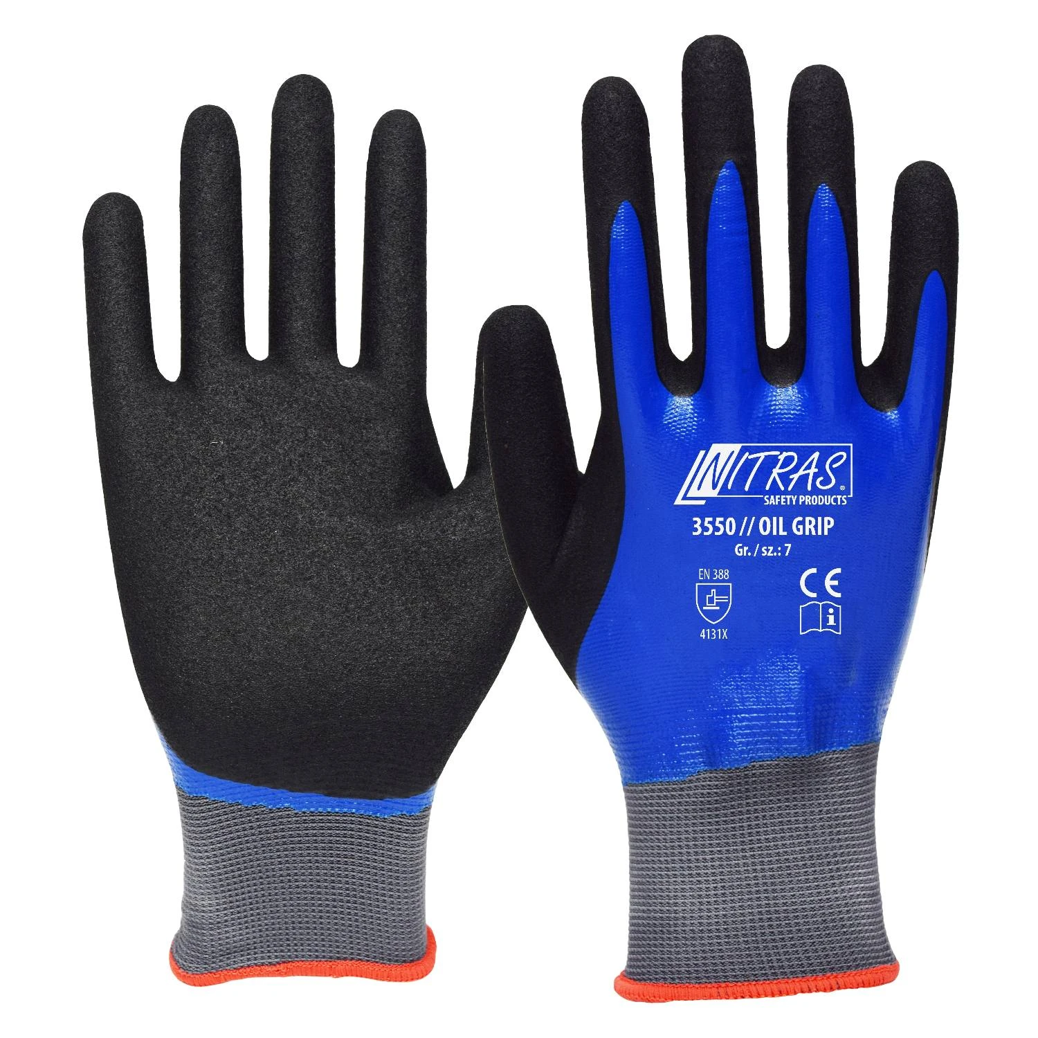 Nitras Oil Grip Nitril handske 3550 10 - XL