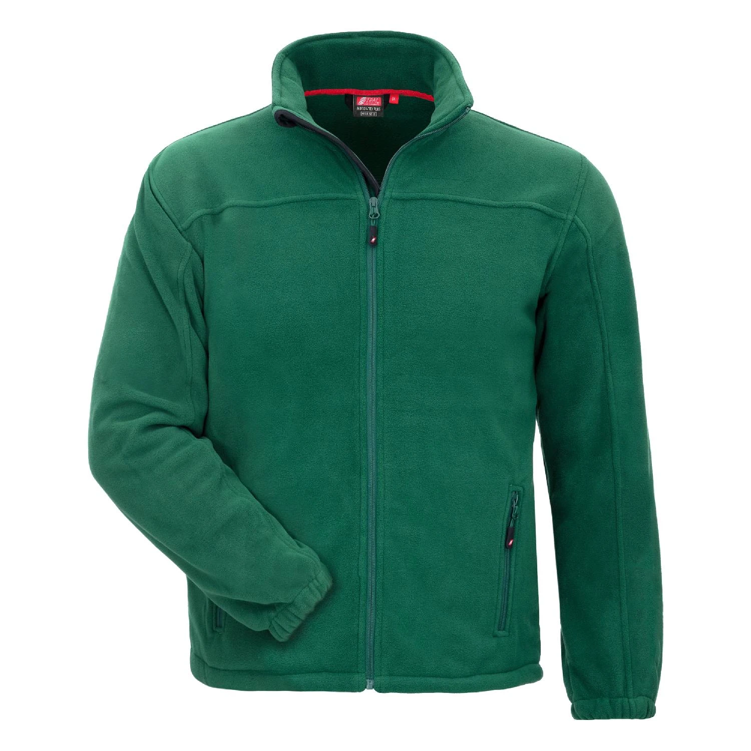 Nitras 7044 MOTION TEX PLUS Grøn kraftig Fleece jakke God varmeisolering takket være det tykke materiale, Sidelommer med lynlås 100 % polyester, 3