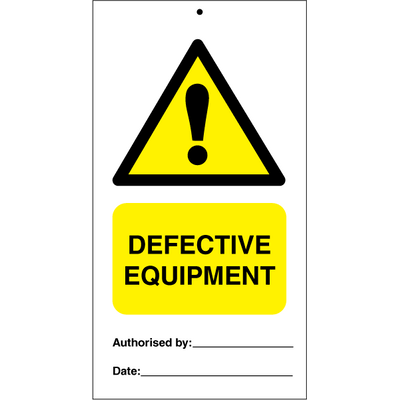 Defective equipment (pk. a 10 stk.) 140x75 mm