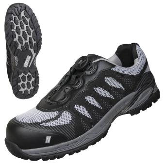 7414 PRO STEP FIT S1P Sort / grå tekstil sikkerhedssko Nitril ydersål ESD 45