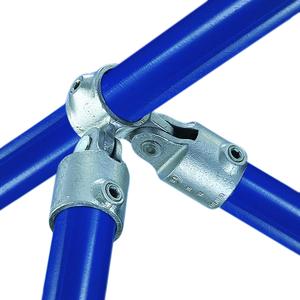 Dobbelt hængsel (90°) - fitting C52, 26,9 mm, Kee Clamp galvaniseret rørfitting