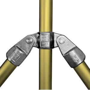 Dobbelt hængsel - fitting LC51 - 33,7 mm (LC51-666), Kee lite alu rørfitting