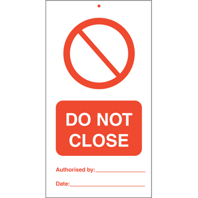 Do not close (pk. a 10 stk.) 140x75 mm