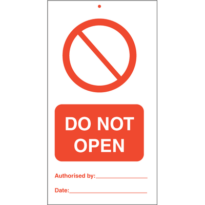 Do not open (pk. a 10 stk.) 140x75 mm