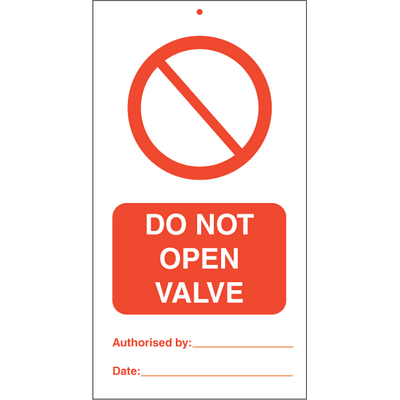 Do not open valve (pk. a 10 stk.) 140x75 mm
