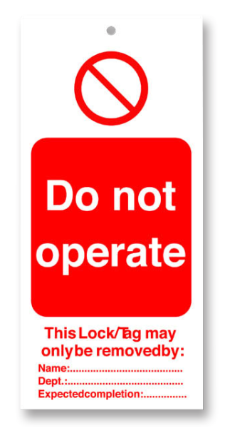 Do not operate (pk. a 8 stk.) BRADY LOCKOUT TAGS BRUGER IKKE