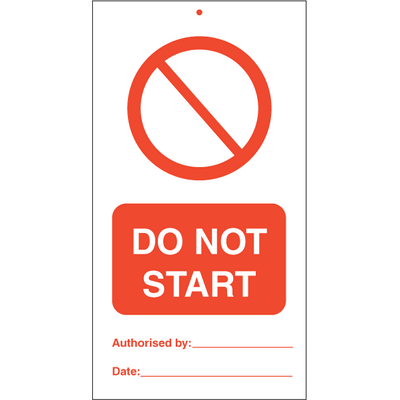 Do not start (pk. a 10 stk.) 140x75 mm
