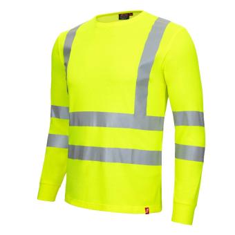 Nitras 7009 MOTION TEX VIZ gul langærmet t-shirt polyester bomuld Medium