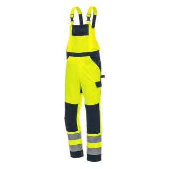 Nitras 7572 MOTION TEX VIZ Gul overall Bomuld polyester 280 g/kvm, åndbart og letvægt materiale, høj slid komfort, elastisk talje, forstærkninger p