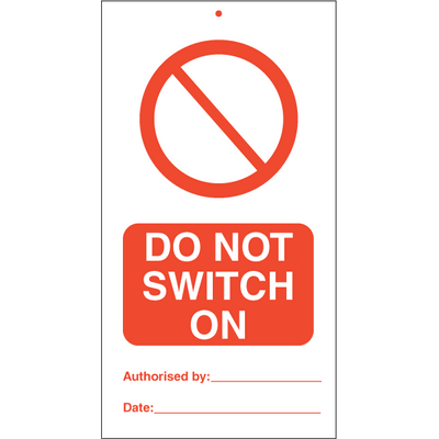 Do not switch on (pk. a 10 stk.) 140x75 mm