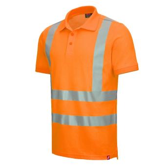 Nitras 7013 MOTION TEX VIZ Orange Polo-shirt klasse 2 bomuld polyester Small