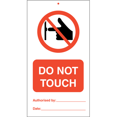 Do not touch (pk. a 10 stk.) 140x75 mm