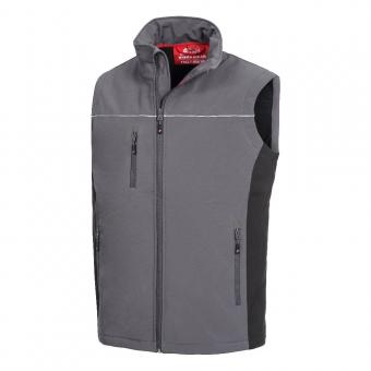 Nitras 7162 MOTION TEX LIGHT Softshell vest Grå sort Small