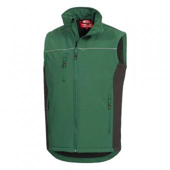 Nitras 7164 MOTION TEX LIGHT Softshell vest grøn sort XLarge