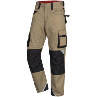 Nitras 7715 MOTION TEX PRO FX Stretch Khaki sort arbejdsbenklæderMed cordura ekstra forstærkninger med indsyet refleks 50