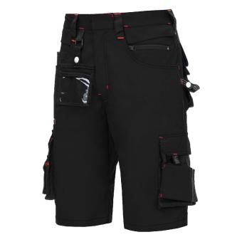 Nitras 7700 MOTION TEX PRO FX Sorte Stretch arbejds shorts med reflekser 54