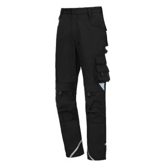 Nitras 7610 MOTION TEX PLUS Sort polyester / bomulds arbejdsbenklæder 280 gram 42