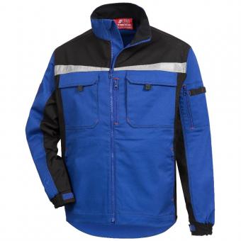Nitras 7751 MOTION TEX PRO FX Royal blå sort arbejdsjakke med indsyet reflekser polyester bomuld 280 g m², åndbart materiale, optimal bærekomfort (2