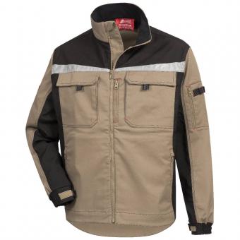 Nitras 7755 MOTION TEX PRO FX Kaki Sort Arbejdsjakke Polyester bomuld 280 g/m², åndbart materiale, optimal bærekomfort (2-vejs stretch), justerbare m