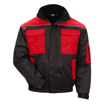 Nitras 7132 MOTION TEX PLUS Pilotjakke aftagelige ærmer Sort rød . 4 -i-1 pilotjakke (aftagelige ærmer og aftagelig Polar fleece for af førsteklasse