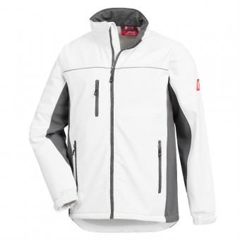 Nitras 7153 MOTION TEX LIGHT Softshell jakke hvid grå 310 G / m², Behagelig at bære takket være blødt softshell -materiale med vandafvisende og vindb