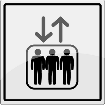 Elevator symbol 150x150 mm