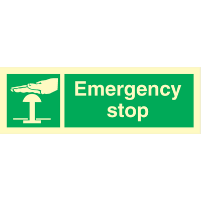 Emergency stop 100x300 mm