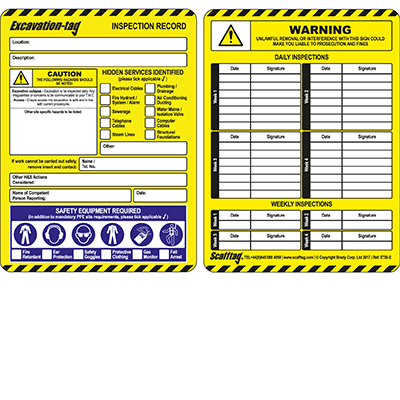 Excavation-tag Inserts