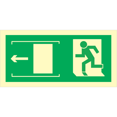 Exit left sliding door 150x300 mm