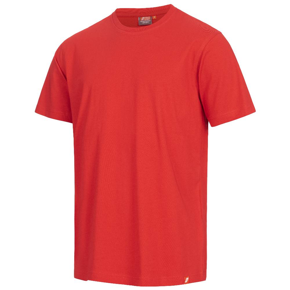 Nitras 7005 MOTION TEX LIGHT T-Shirt, Meget blød og glat, UV-beskyttelse UPF 40+ 100% bomuld Rød, Small