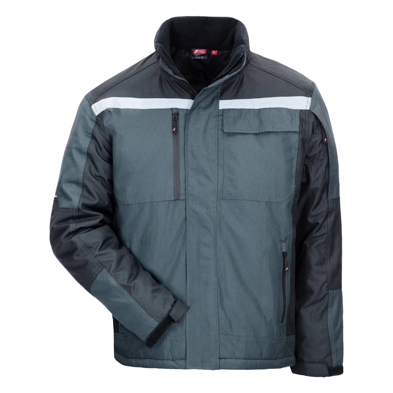 Nitras 7032 MOTION TEX PLUS Parka arbejdsjakke grå sort med indsyet reflekser