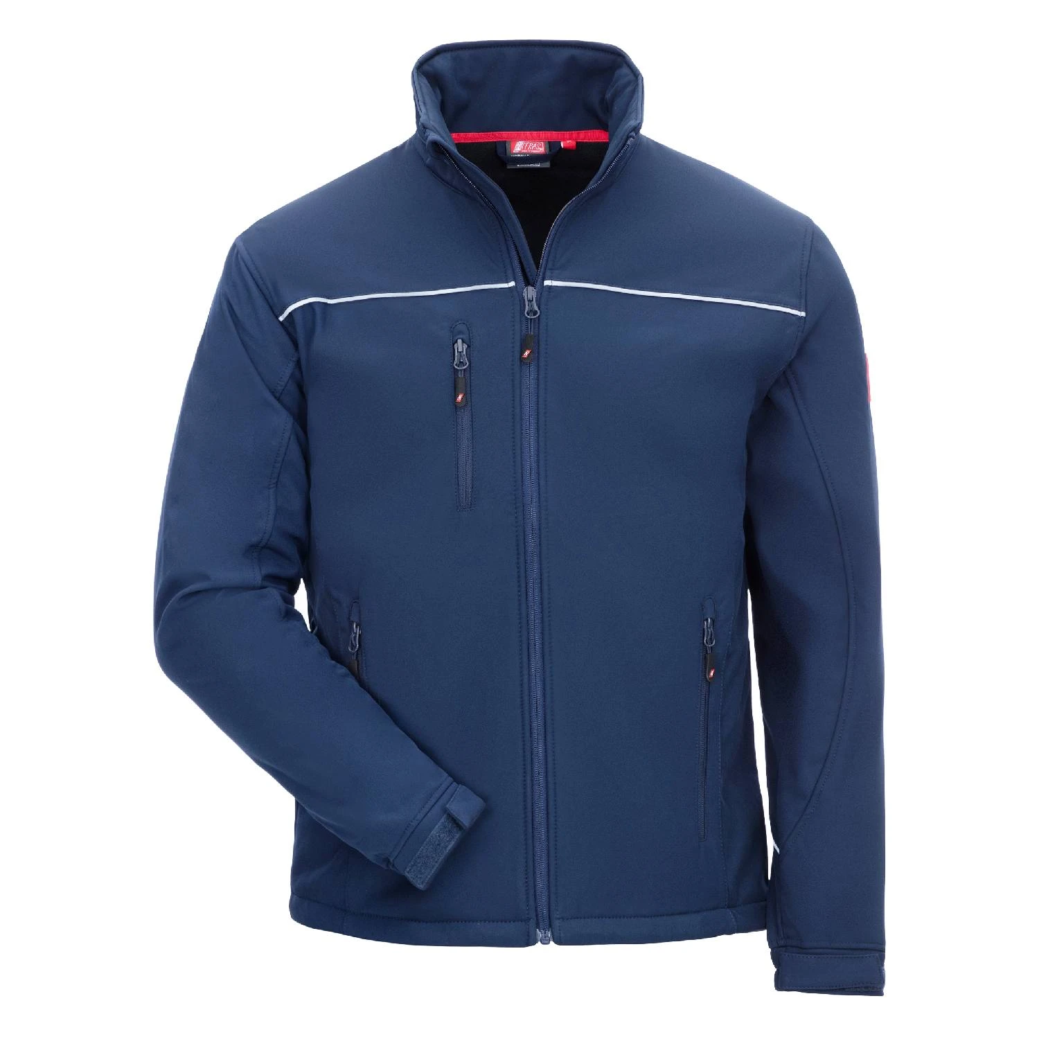 Nitras 7151 MOTION TEX LIGHT Softshell jakke navy blå vandafvisende og vindbestandige egenskaber. Sporty design. 310 G / m² XLarge