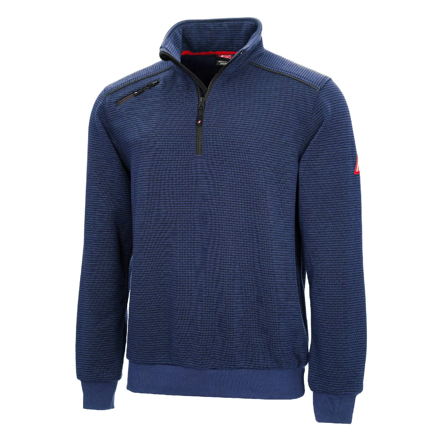 Nitras 7036 MOTION TEX PLUS blå kraftig 400 grams arbejds pullover 2XL