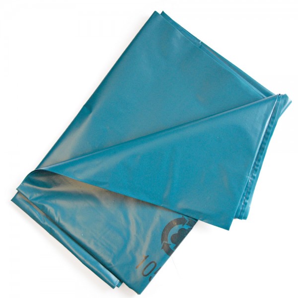 Affaldssække 240 L - LDPE - plisseret, blå