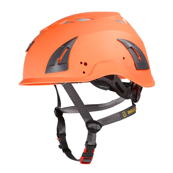 Premium BIGBEN UltraLite sikkerhedshjelm, hagerem, 6 punkt hovedbånd, 358 gram, størrelse 51-62 cm, riggerhjelm Orange